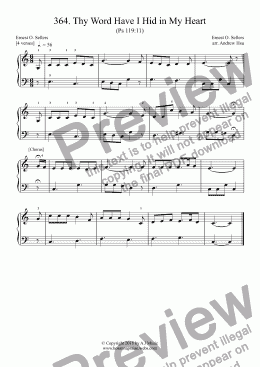 page one of Thy Word Have I Hid in My Heart - Really Easy Piano 364