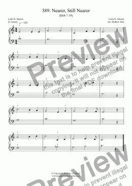 page one of Nearer, Still Nearer - Really Easy Piano 389