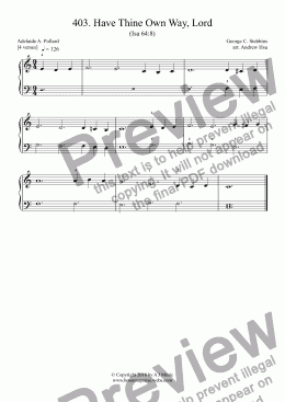 page one of Have Thine Own Way, Lord - Really Easy Piano 403