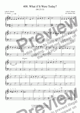 page one of What if It Were Today? - Really Easy Piano 408