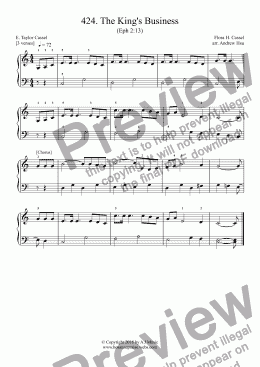 page one of The King's Business - Really Easy Piano 424