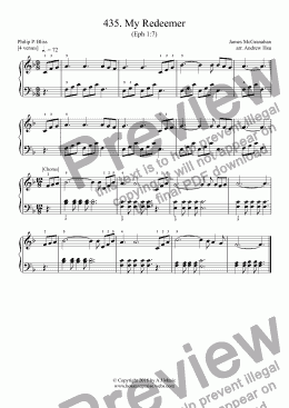 page one of My Redeemer - Really Easy Piano 435