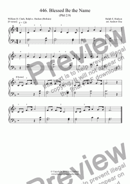 page one of Blessed Be the Name - Really Easy Piano 446