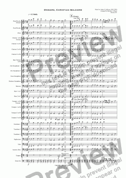 page one of Onward, Christian Soldiers - Concert Band