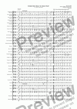 page one of O God Our Help In Ages Past  ( St. Anne) - Concert Band