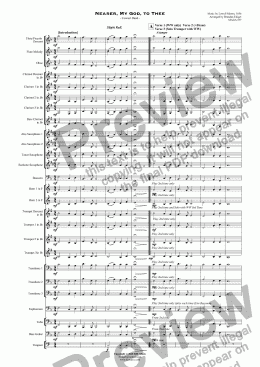 page one of Nearer, My God, to Thee - Concert Band 