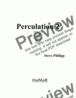 page one of Perculation 2