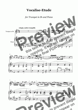 page one of G. Faure - Vocalise-Etude - trumpet & piano