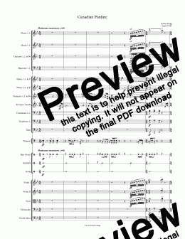 page one of Canadian Fanfare - Score and parts