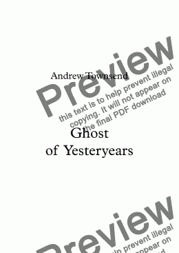 page one of Ghost of  Yesteryears