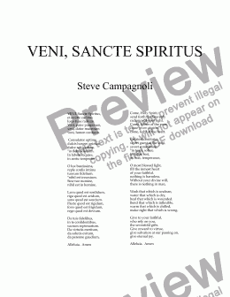 page one of VENI, SANCTE SPIRITUS