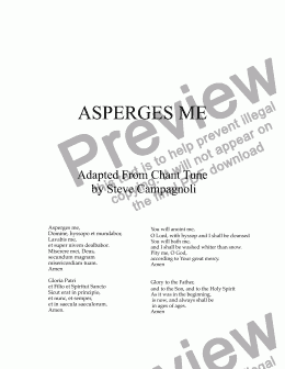 page one of ASPERGES ME