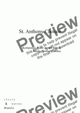 page one of St. Anthony Chorale