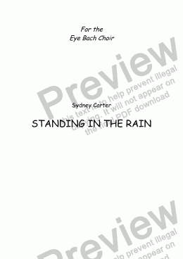 page one of Standing In The Rain