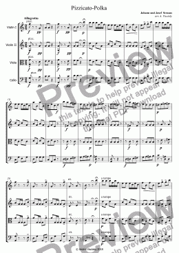 page one of Pizzicato-Polka