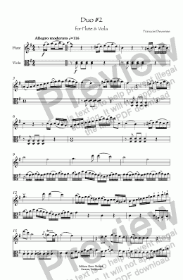 page one of Duo #2 for Flute & Viola