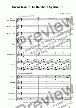 page one of Theme from "The Rorschach Synthesis"
