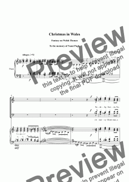 page one of Christmas in Wales