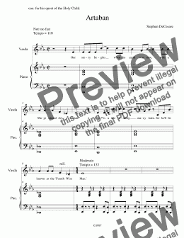 page one of The Fourth Wise Man (the musical) (Piano/Vocal Score)