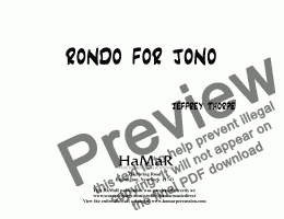 page one of rondo for jono