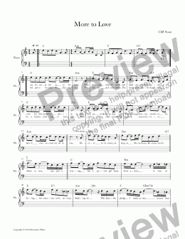 page one of More to Love (Lead Sheet)