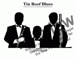 page one of Tin Roof Blues  (Rusty Nail Blues) for Wind Quintet ''Jazz for 5 Wind Series''