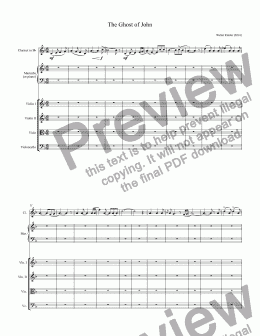 page one of Ghost of John - Full Score