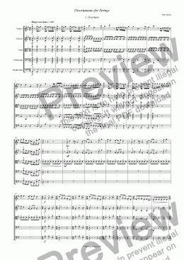 page one of Divertimento for Strings