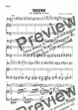 page one of Trisense for Tb&Piano - piano.acc