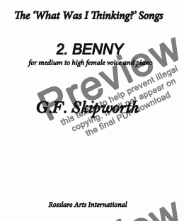 page one of Benny
