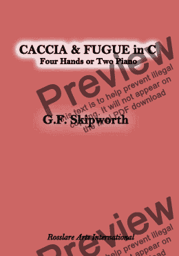 page one of CACCIA & FUGUE in C Major