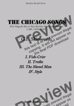 page one of THE CHICAGO SONGS 