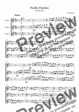 page one of Fiddle Fanfare - Violin Trio