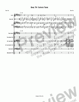 page one of Song 704 Justin's Theme