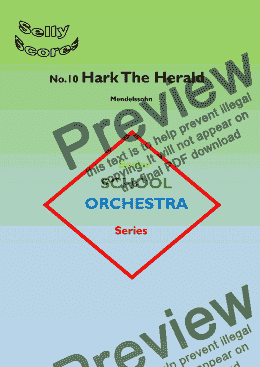page one of EASIER SCHOOL ORCHESTRA SERIES 10 Hark The Herald Angels Sing