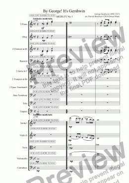 page one of By George! It's Gershwin Medley (1) for Orchestra