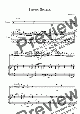 page one of Bassoon Bonanza - Bassoon and Piano