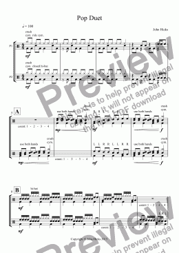 page one of Pop Duet 2018 - Full Score
