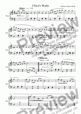 page one of Chico's Waltz