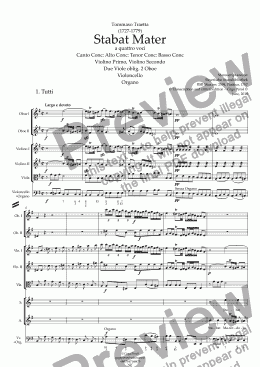 page one of Tommaso Traetta - Stabat Mater -  Monaco di Baviera - 1767 - Munich manuscript - sheet music - full score and parts
