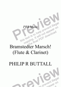 page one of Bramstedter Marsch! (Flute & Clarinet)
