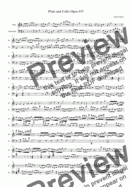 page one of Pullicino Mark - Flute and Cello Opus 037