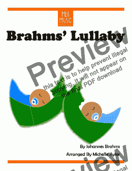 page one of Brahm's Lullaby