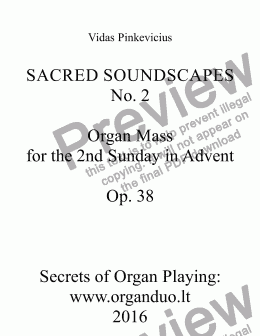 page one of Organ Mass for the 2nd Sunday in Advent - Full Score