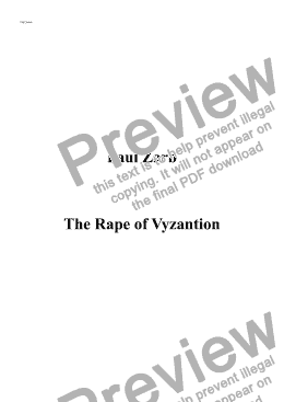 page one of The Rape of Vyzantion