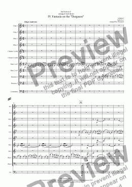 page one of Holst: IV. Fantasia on the "Dargason" - wind dectet