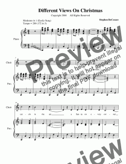 page one of The Noel Candle: the musical (Piano/Vocal Score)