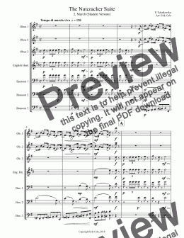 page one of Nutcracker Suite 2. March (Student Version)