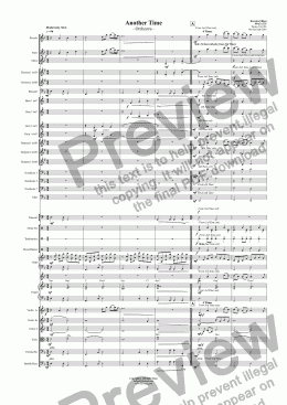 page one of Another Time  - Orchestra