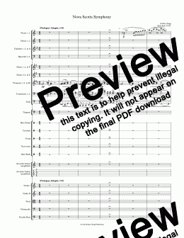 page one of Nova Scotia Symphony - Score and parts